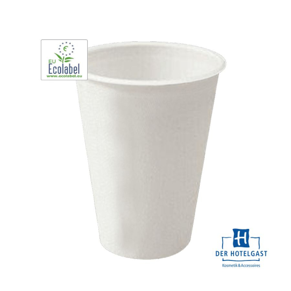 BIO Zahnputzbecher 0,2 l weiß • 100% kompostierbar
